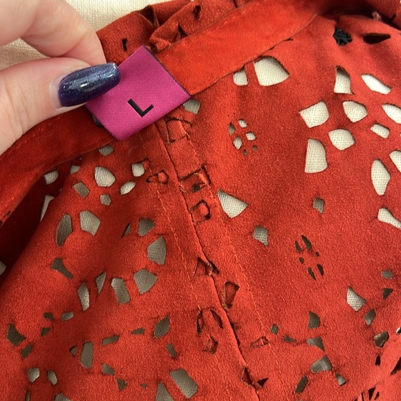 SAVE THE QUEEN LEATHER CUTOUT JACKET SIZE LARGE - Picture 10 of 11